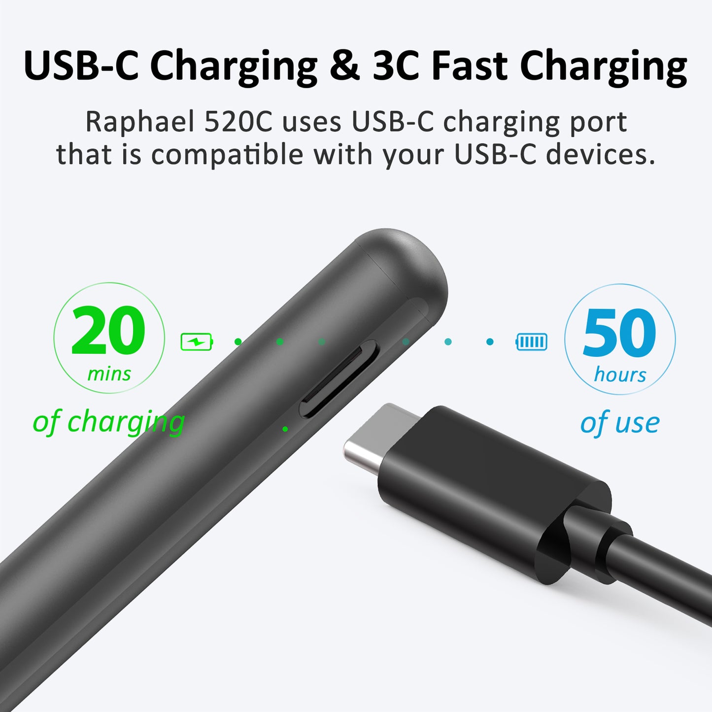RENAISSER Raphael 520C USB-C Stylus for Surface