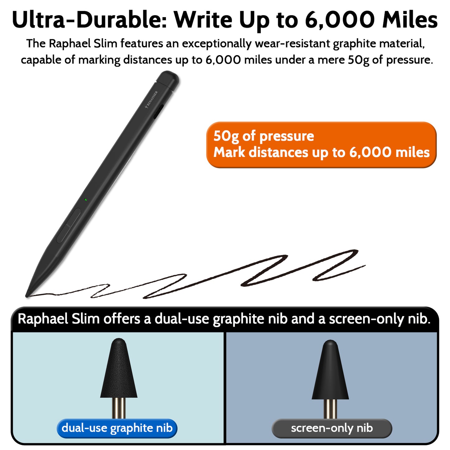 RENAISSER Raphael Slim Stylus for Surface