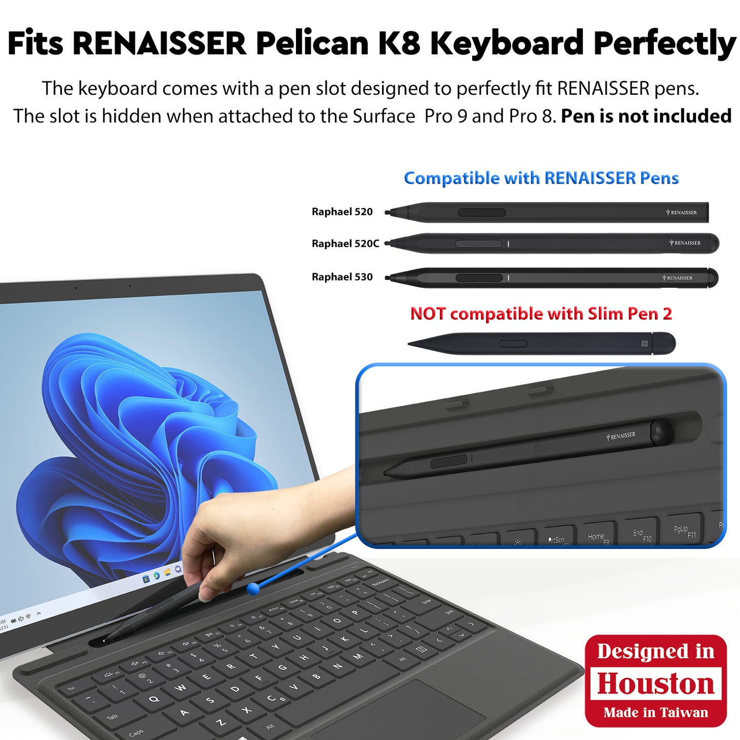 Pelican K8 Keyboard and Raphael 530 Combo